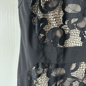 Cache Black Lace Midi Dress